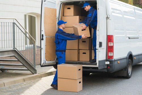 Loading a removals truck for a move in Crystal Palace
