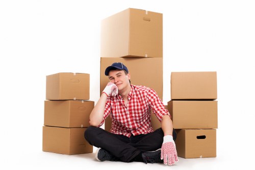 Careful loading of household items by a Crystal Palace removal company